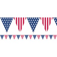 USA 4th July Stars & Stripes Flag Plastic Bunting